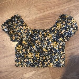 Never been worn flower crop top